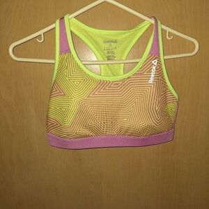 Reebok Yellow And Pink Activewear Bra Size Small